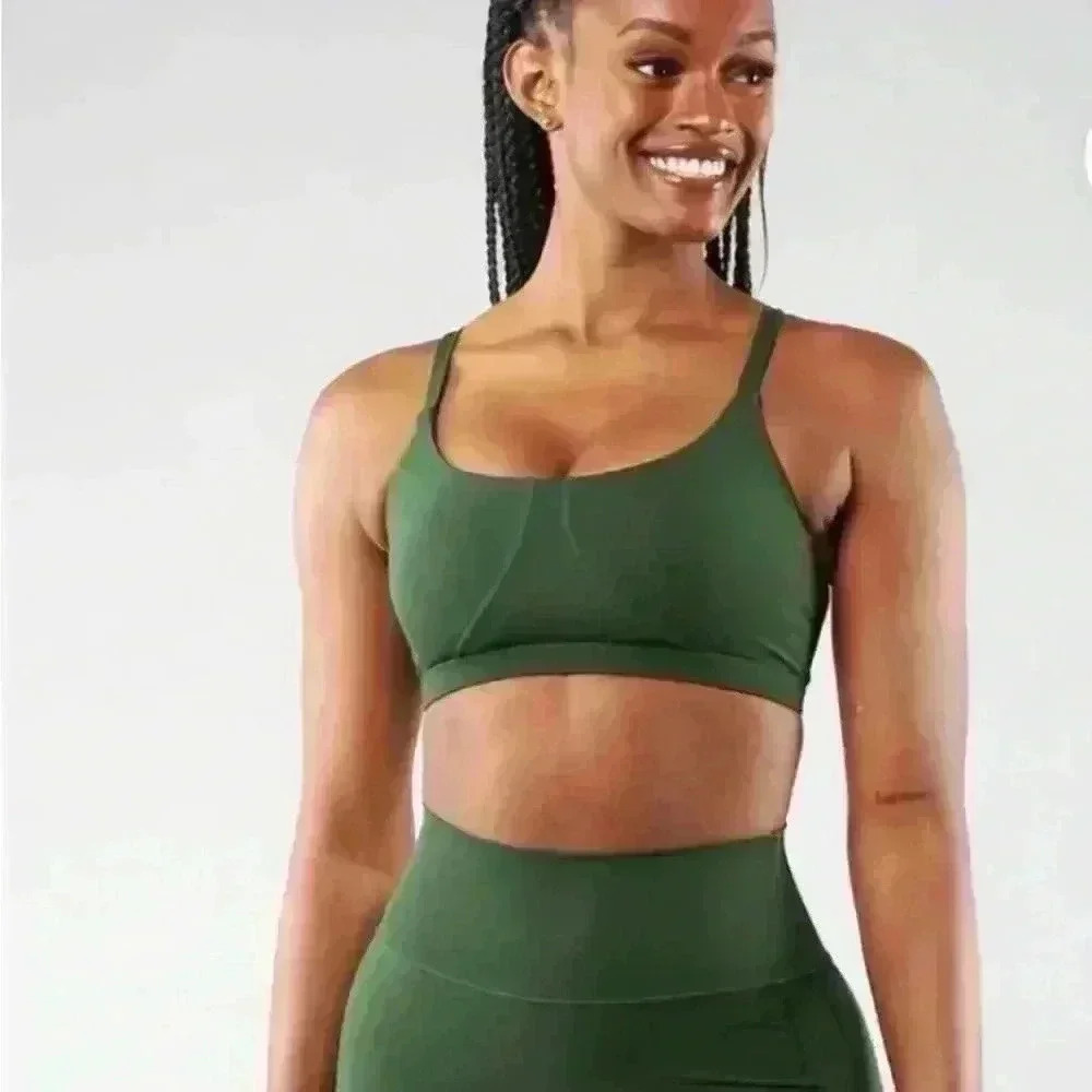 Buffbunny green spin sports bra XSMALL